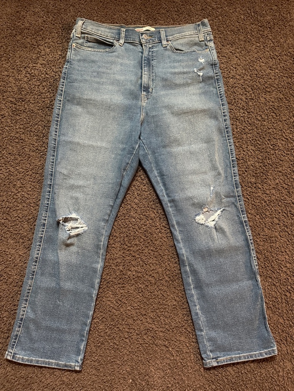 Signature by Levi Strauss Light Blue High-Rise Straight Jeans